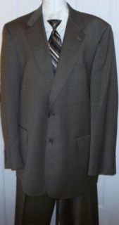 Fine Hart Schaffner Marx of Von Maur Wool Suit Mens 46L Brown Clean