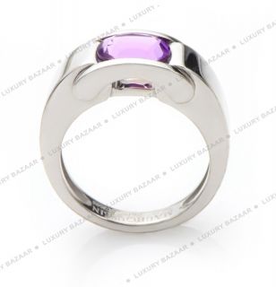 Mauboussin 18K White Gold and Amethyst Ring
