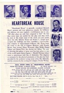 Flyer Heartbreak House 1959 Maurice Evans Photos