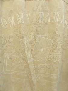 100% AUTHENTIC TOMMY BAHAMA silk shirt with playing cards and dice