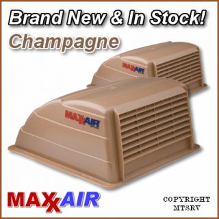 MAXXAIR Vent Cover   CHAMPAGNE   2 PACK   NEW   Max Air RV Trailer