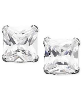 silver earrings large cubic zirconia hoop reg $ 125 00 sale $ 59 00