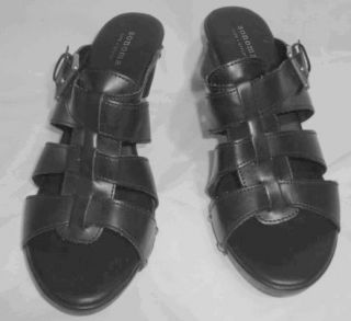 Kohls Sonoma Life Style Rorey Black Wedge Sandals Sz 10