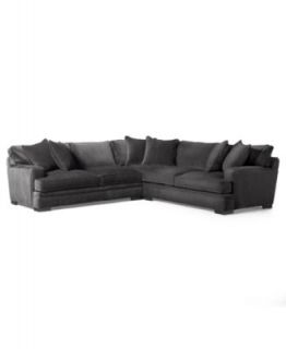 Teddy Fabric Sectional Sofa, 2 Piece Chaise 112W x 66D x 30H