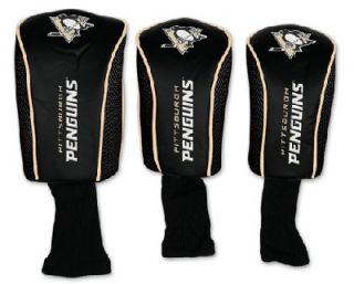Pittsburgh Penguins NHL Hockey 3pk Barrel Golf Head Covers