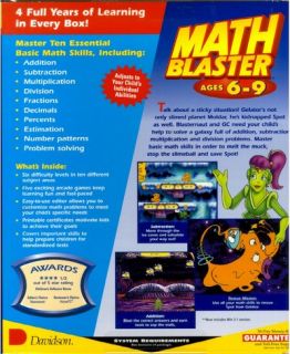 Math Blaster Ages 6 9 PC CD Division Addition Subtraction for 1st 2nd