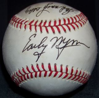 Early Wynn Clete Boyer Johnny Pesky Signed Baseball JSA