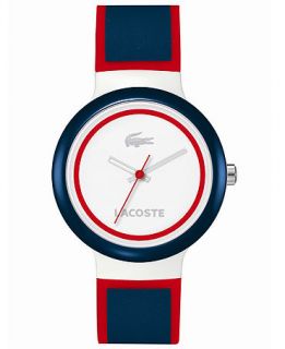 Lacoste Watch, Goa Blue and Red Silicone Strap 40mm 2000692   All
