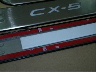 Fit For 2012 MAZDA CX 5 White LED STAINLESS light PANEL STEP PLATES