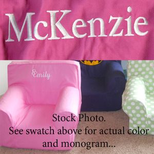 Barn Kids Oversize Anywhere Chair Slipcover Bright Pink Twill McKenzie