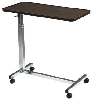 Tilt Top Table Over Bed Tray Side Stand Hospital Adjust