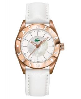 Lacoste Watch, Womens Sofia White Leather Strap 38mm 2000732   All