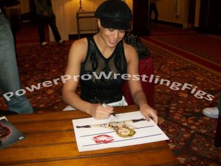 WWE Melina Signed Limited Painting with Proof 50 of 50