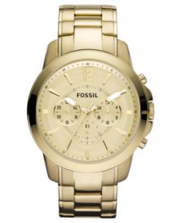 Fossil Watch, Mens Chronograph Grant Gold Ion Plated Stainless Steel