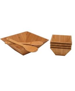 Lipper International Serveware, Bamboo 7 Piece Salad Bowl Set