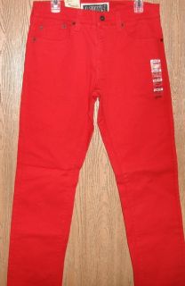 Levis Mens 511 Skinny Jeans Red Sizes Available