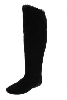 Report New Meloni Black Versitile Fold Over Knee High Boots Shoes BHFO