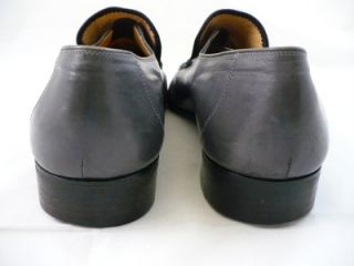 Bruno Magli Mens MENO Gray Dress Loafers Woven Label Size 11M #34190
