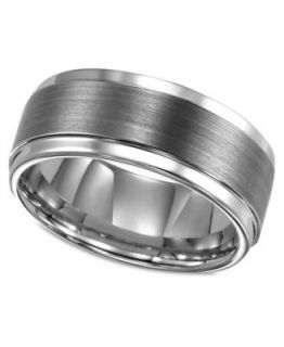 Triton Mens Ring, Tungsten Carbide Comfort Fit Wedding Band 9mm Band