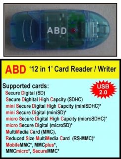 Flash Memory Card Reader Writer 4GB MicroSD Card Full Sized SD Adapter