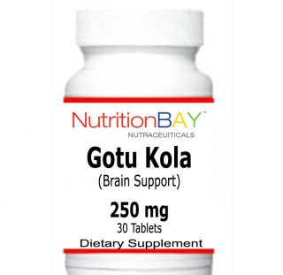 Bottles Gotu Kola Brain Memory Support 250 MG 30 Tablets