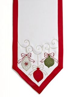 Homewear Table Linens, 90 Holiday Ornaments Runner