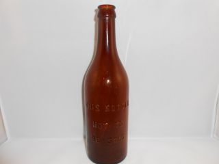 Menominee River Brewing Brown Amber Glass Beer Bottle MI Pre