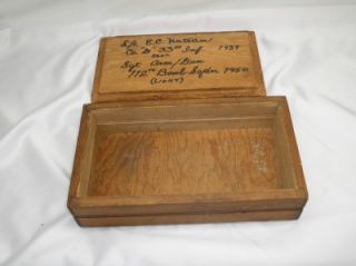 Antique US Army Soldier Keepsake Mens Wood Dresser Box Personalized
