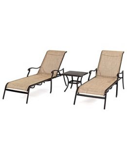 Vintage Outdoor Patio Furniture, 3 Piece Chaise Set (2 Chaise Lounges