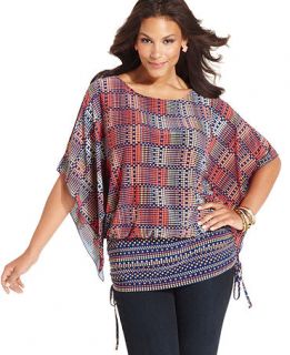 Style&co. Plus Size Top, Batwing Sleeve Printed   Plus Size Tops