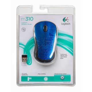 New Logitech M310 USB RF Wireless Laser Mouse Indigo Scroll 910 002482