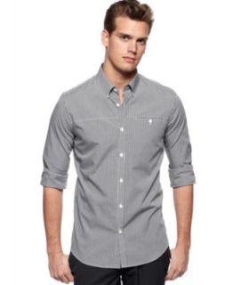 Calvin Klein Shirt, Solid Stretch Long Sleeve Shirt   Mens Casual