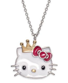 Hello Kitty Sterling Silver and 14k Gold Over Sterling Silver Necklace