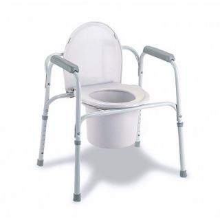 Medline 3 in 1 Steel Commode Toilet Seat Chair x4 New
