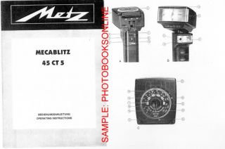 Metz Mecablitz 45 Ct 5 45 CT5 Instruction Manual