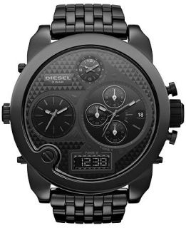 Diesel Watch, Mens Analog Digital Chronograph Black Ceramic Bracelet