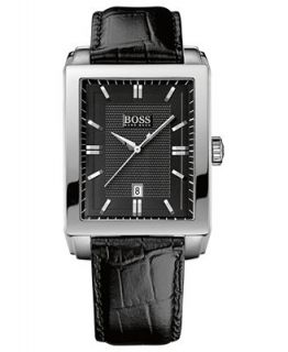 Hugo Boss Watch, Mens Black Leather Strap 35mm HB1018 1512771