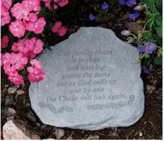Memorial Garden Stone Family Chain Is Broken Outdoor Tribute