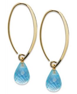 14k Gold Earrings, Amethyst Brio Long Hoop (6 1/2 ct. t.w.)   Earrings