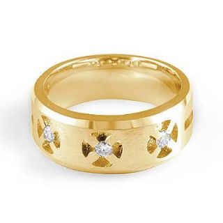 3ct Mens 3 Stone F Round Diamond Wedding Band Rings 14k Gold Yellow