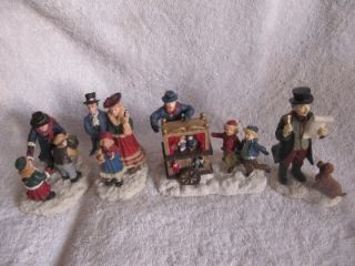 1998 Mervyns Village Square Resin Figurines A Lot of 4