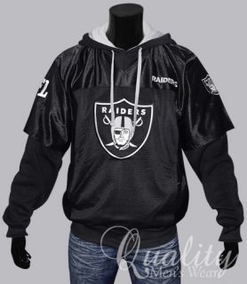 Oakland Raiders Mesh Jersey Hoodie 4XL Official NFL Black Gray