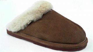 Bearpaw Tegan Womens Slipper Shoes Slippers Sz 10 M Brown Suede Solid