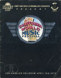 Van Halen 1979 Tour Concert Program Aerosmith Toto April Wine REO