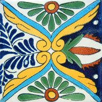 60 Mexican 4x 4 Ceramic Tile Set Vintage Azulejo Mix