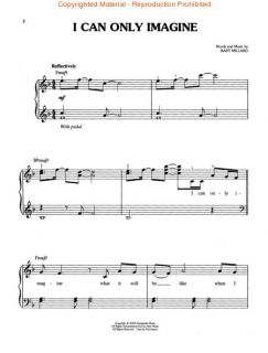 MercyMe I Can Only Imagine Easy Piano Sheet Music