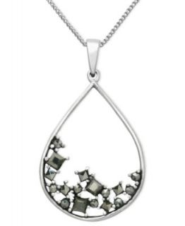 Genevieve & Grace Sterling Silver Necklace, Marcasite and Crystal