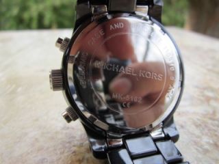 Michael Kors Womens Black Dial with Black Ceramic Bracelet Watch