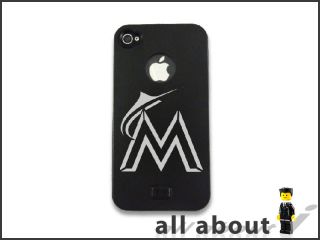 Miami Marlins 2012 MLB Team Logo for I Phone 4 4S Hard Metal Alumor