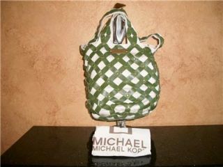 Michael Kors Green Leather Sac Bag Tote Purse Handbag
